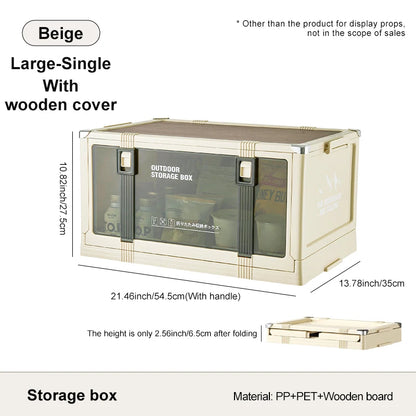 Foldable Camping Storage Box with Lid for Easy Organization