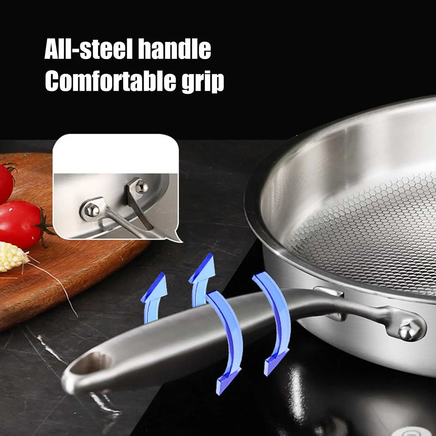 Titanium Frying Pan with Lid – Durable Non-Stick Skillet