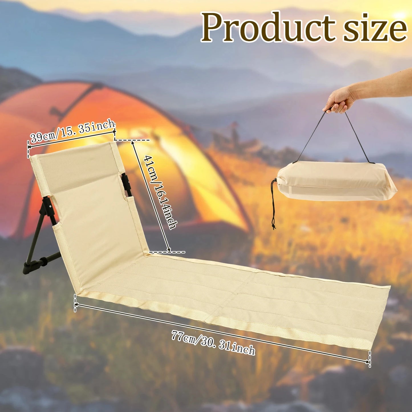 Foldable Camping Floor Chair for Portable Comfort