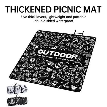 Waterproof Camping Picnic Mat 2x2m Foldable & Washable