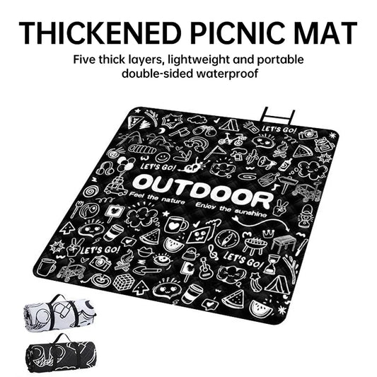 Waterproof Camping Picnic Mat 2x2m Foldable & Washable