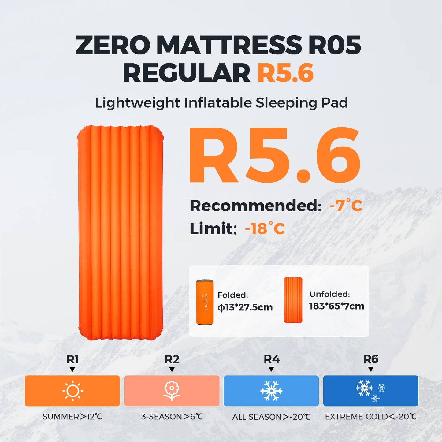FLEXTAIL ZERO Sleeping Pad – Ultralight Insulated Comfort