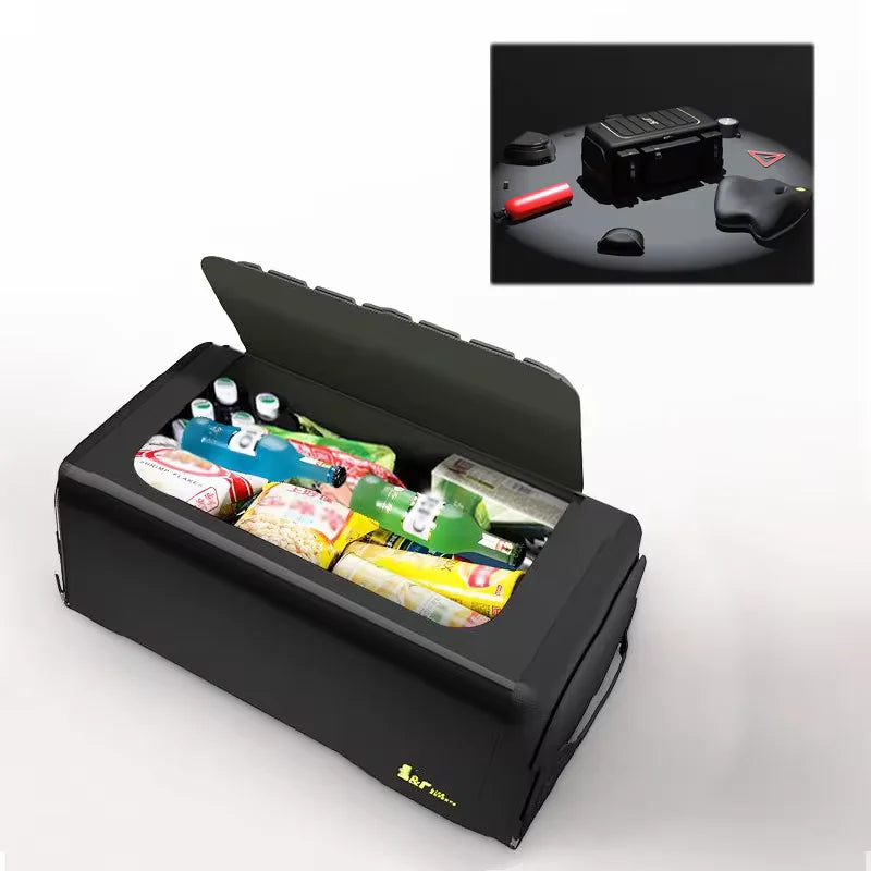 Car Trunk Organizer with Lid for Large Storage
