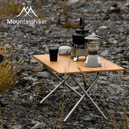 Portable Folding Table – Bamboo Outdoor Camping Desk