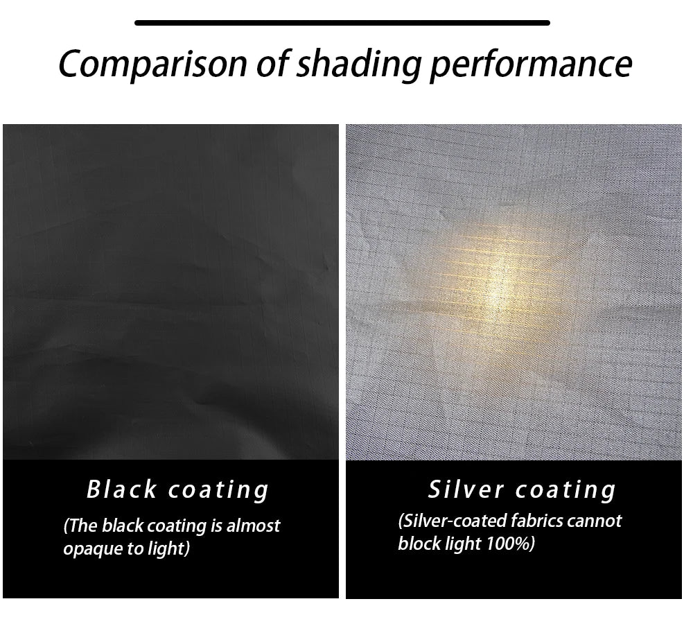 Black Coating Camping Tarp 99% UV Sun Shelter