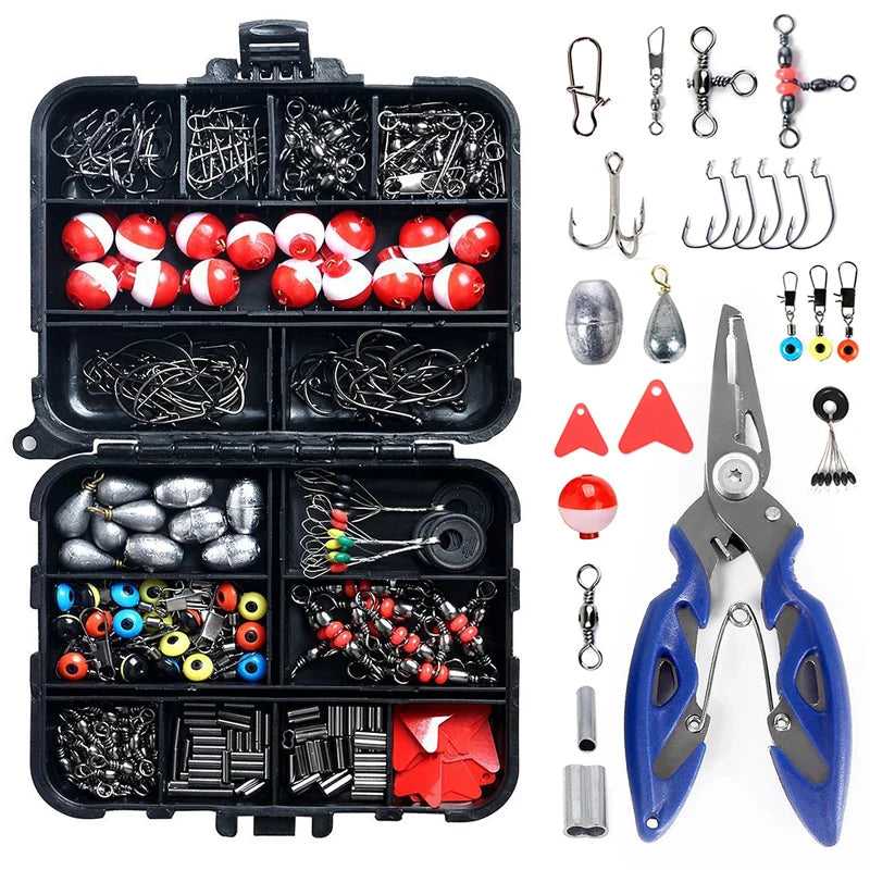 263pcs Fishing Accessories Kit – Complete Tackle Box Set