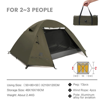 Camping Tent – Waterproof 3-4 Person Ultralight Shelter