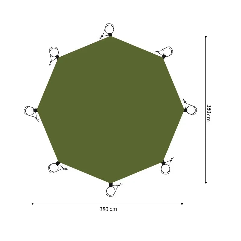 Large Waterproof Camping Mat – Hex/Octagon Picnic Tarp
