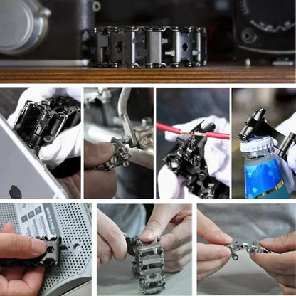 Multitool Bracelet with 21 Functions for Outdoor Survival