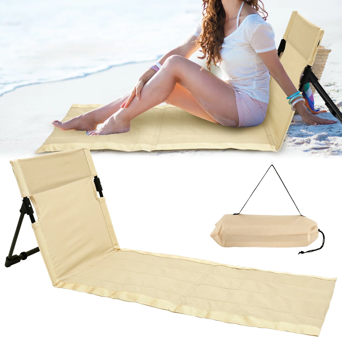 Foldable Camping Floor Chair for Portable Comfort