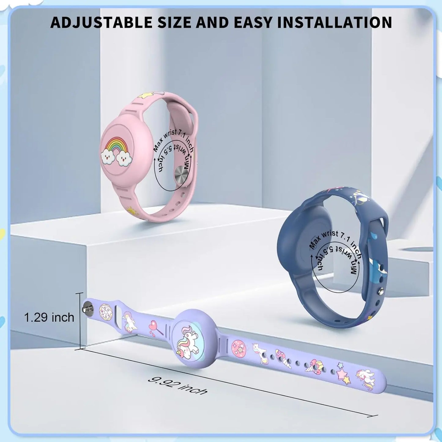 AirTag Bracelet for Kids – Cute Waterproof Wristband