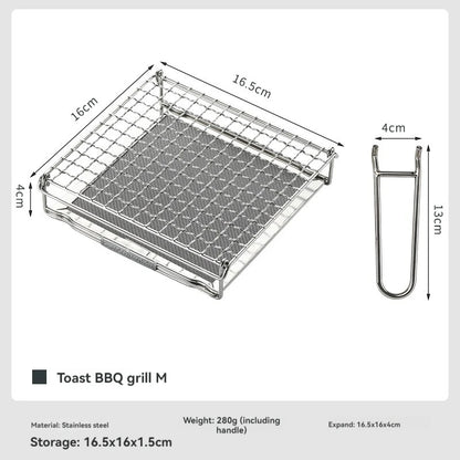 Portable Camping Toast Grill Rack for Easy Campfire Cooking