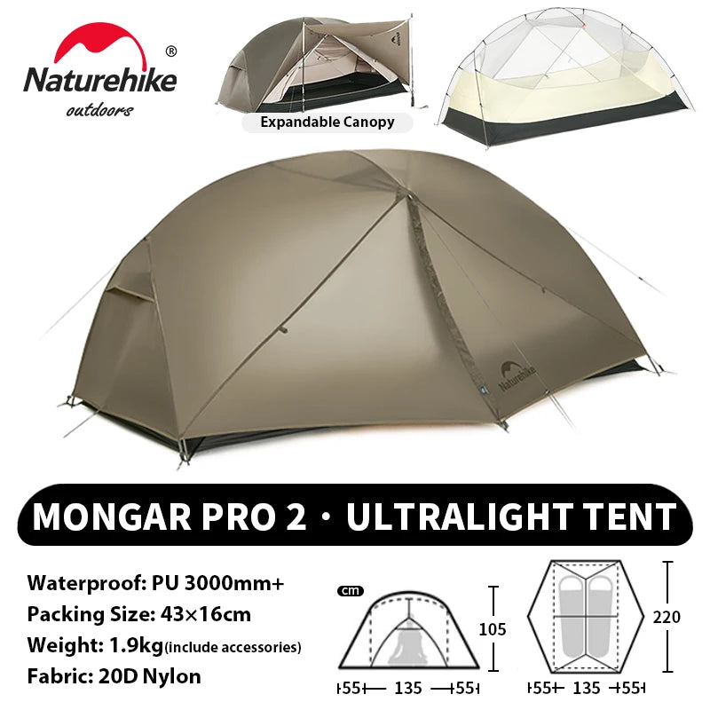 Ultralight Camping Tent 2 Person – Waterproof & Compact