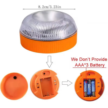 Magnetic Emergency Light for Roadside Safety Alerts