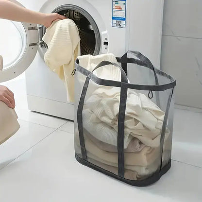 Foldable Mesh Laundry Basket – Large Capacity Organizer
