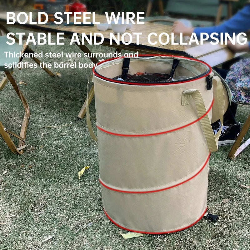 Foldable Outdoor Camping Trash Can – Large Storage Box