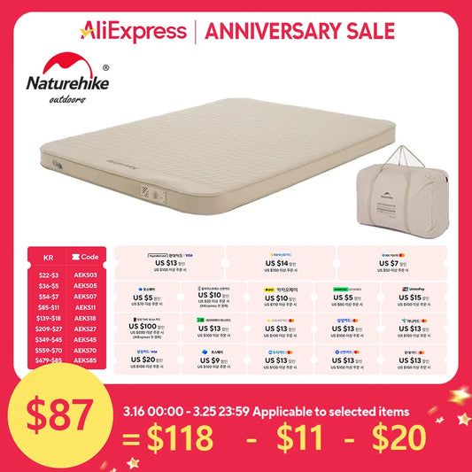 Self-Inflating Camping Air Mattress with Built-in Pump
