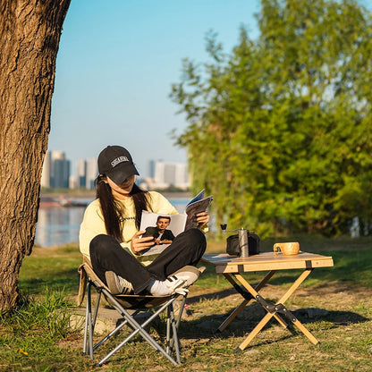 Folding Moon Camping Chair for Comfortable Outdoor Seating