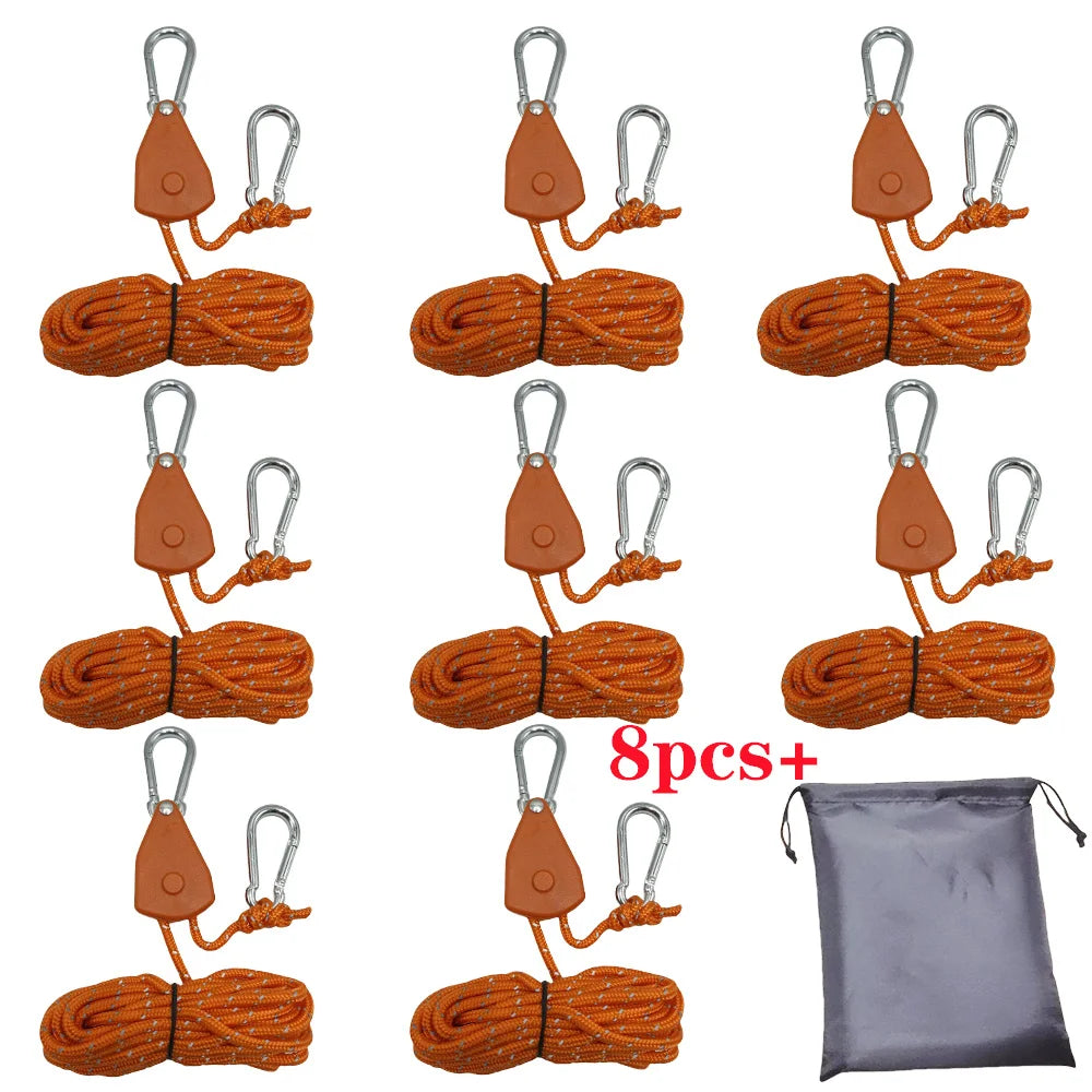 Adjustable Camping Rope Pulley – Secure Tent Setup