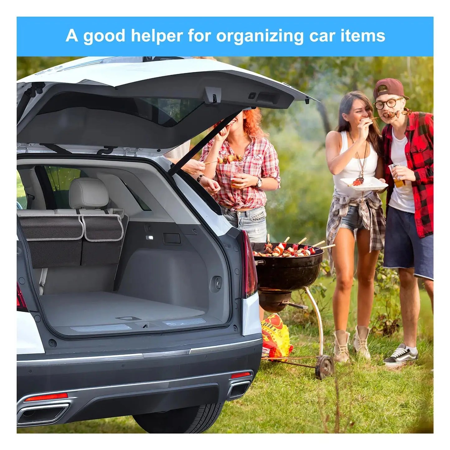 Car Trunk Organizer – High Capacity Backseat Storage Bag