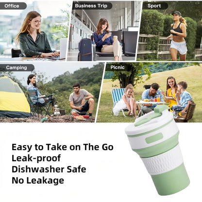 Collapsible Silicone Travel Mug – Lightweight & Leak-proof