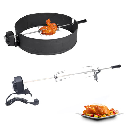 Electric BBQ Grill Rotisserie Kit – 360° Rotating Roast