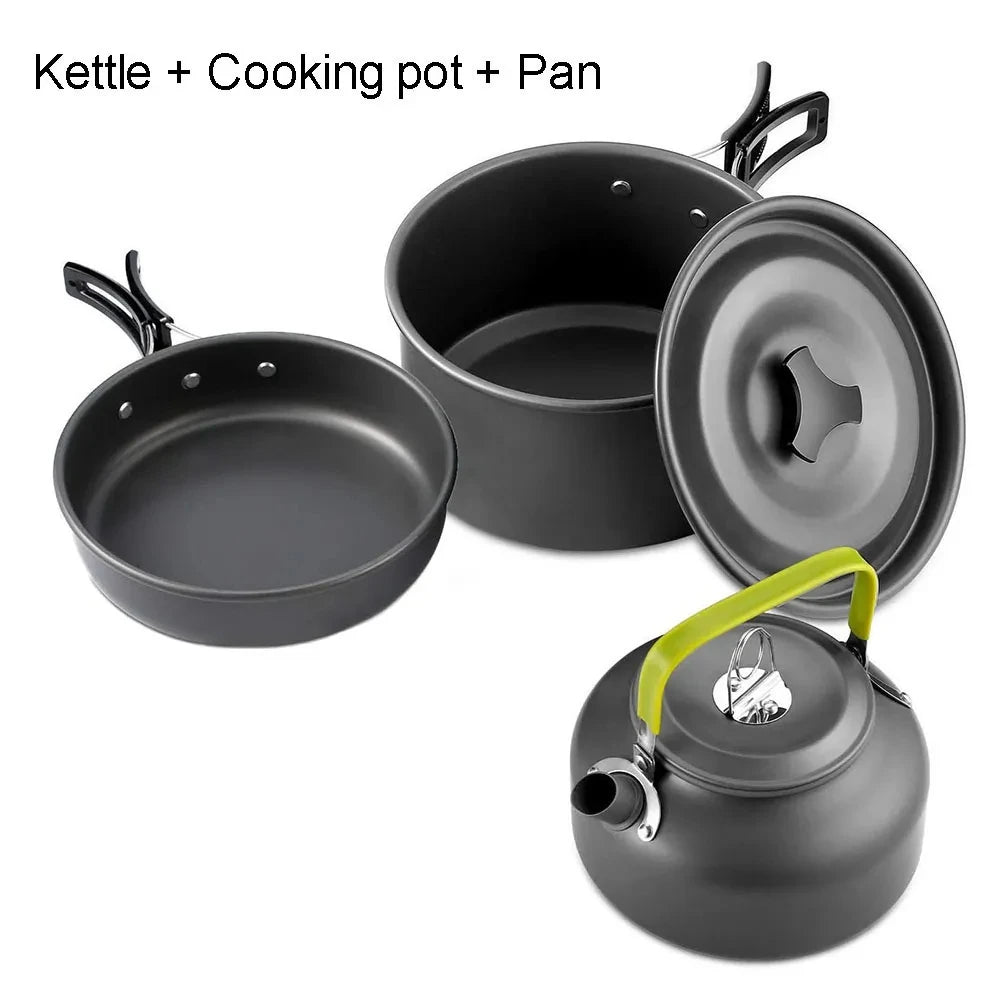 Camping Cookware Set for 2–3 People Lightweight Cooking
