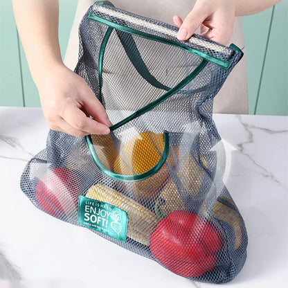 Hanging Mesh Storage Bag Keeps Produce Fresh