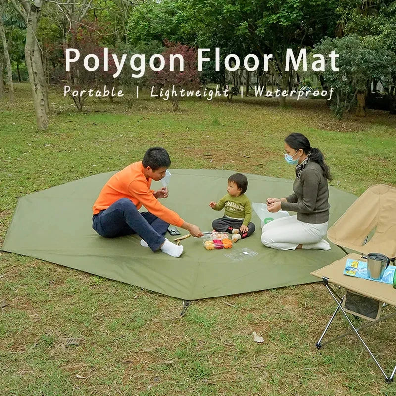 Large Waterproof Camping Mat – Hex/Octagon Picnic Tarp