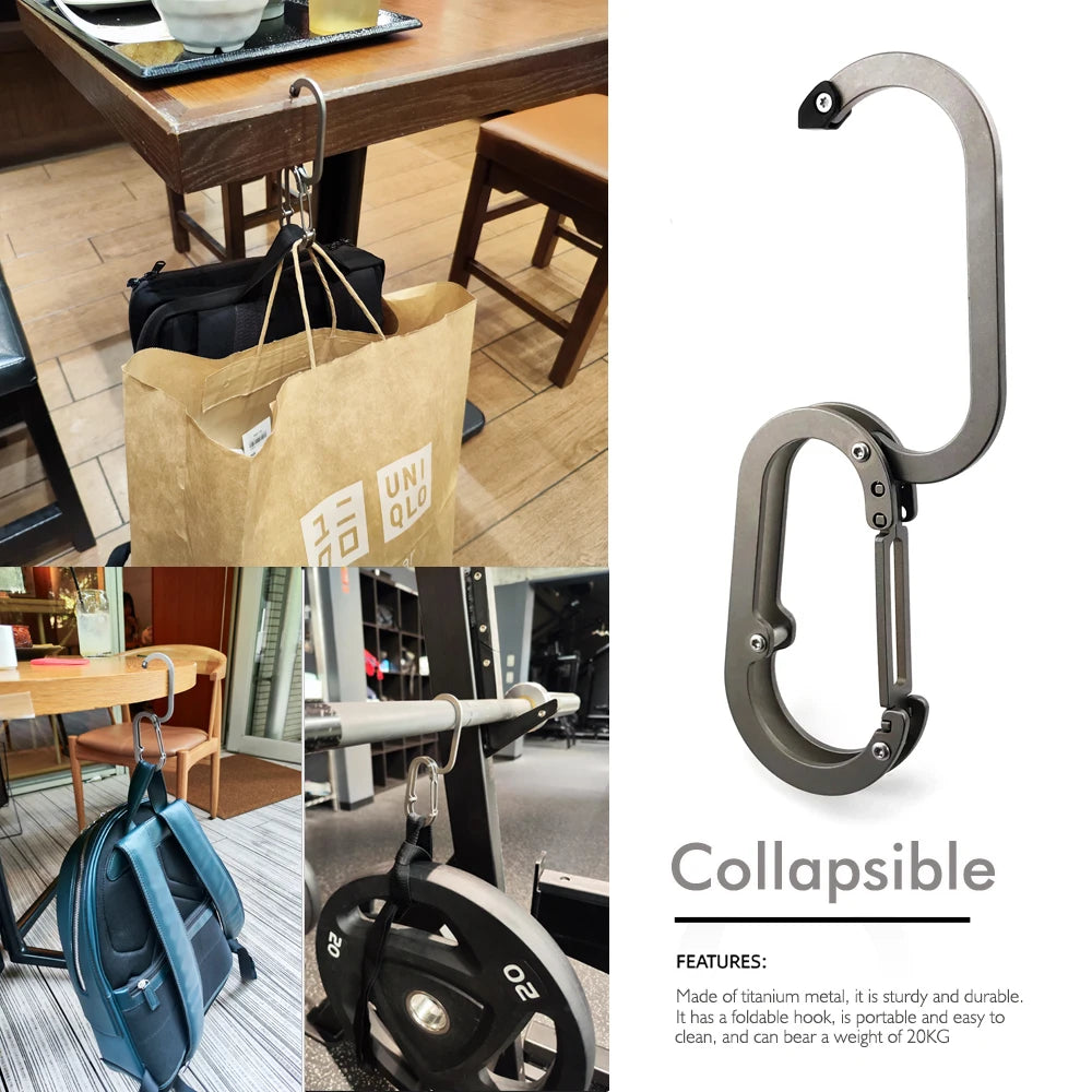 Titanium Alloy Carabiner – Heavy-Duty Backpack Hook