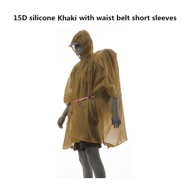 Ultralight Rain Poncho Tarp for Hiking & Camping