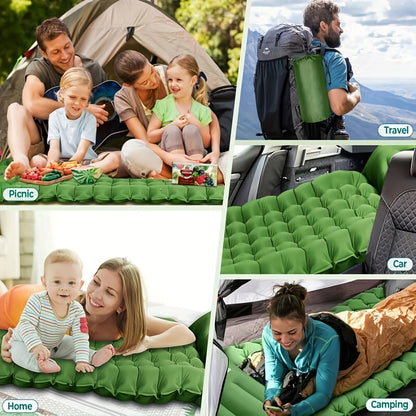 Inflatable Camping Sleeping Pad – 4" Thick Comfort