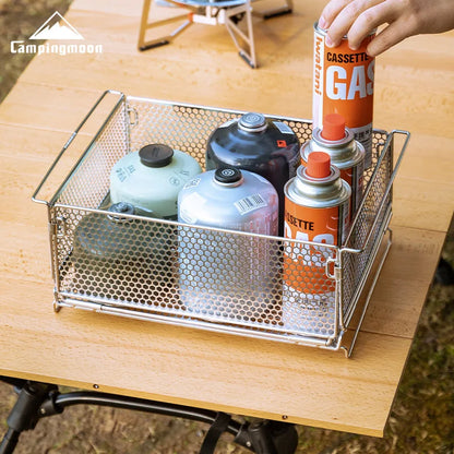 Camping Storage Basket Stainless Steel IGT Organizer
