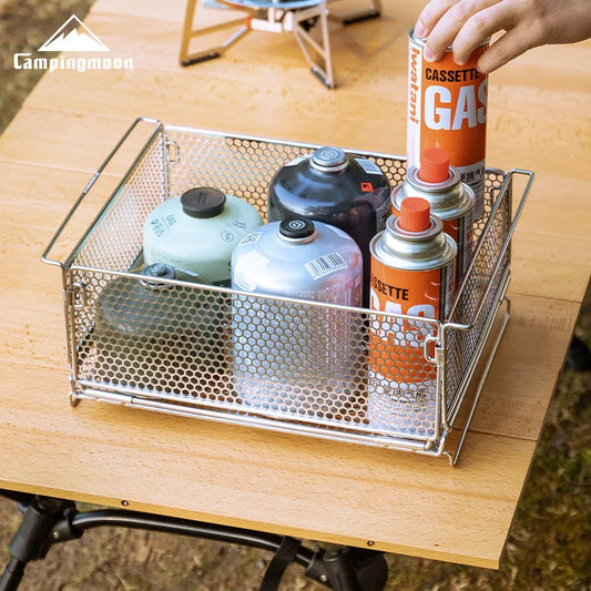 Camping Storage Basket Stainless Steel IGT Organizer