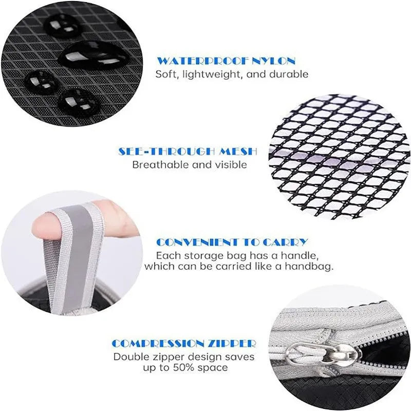 Compression Packing Cubes Set Save Space Travel