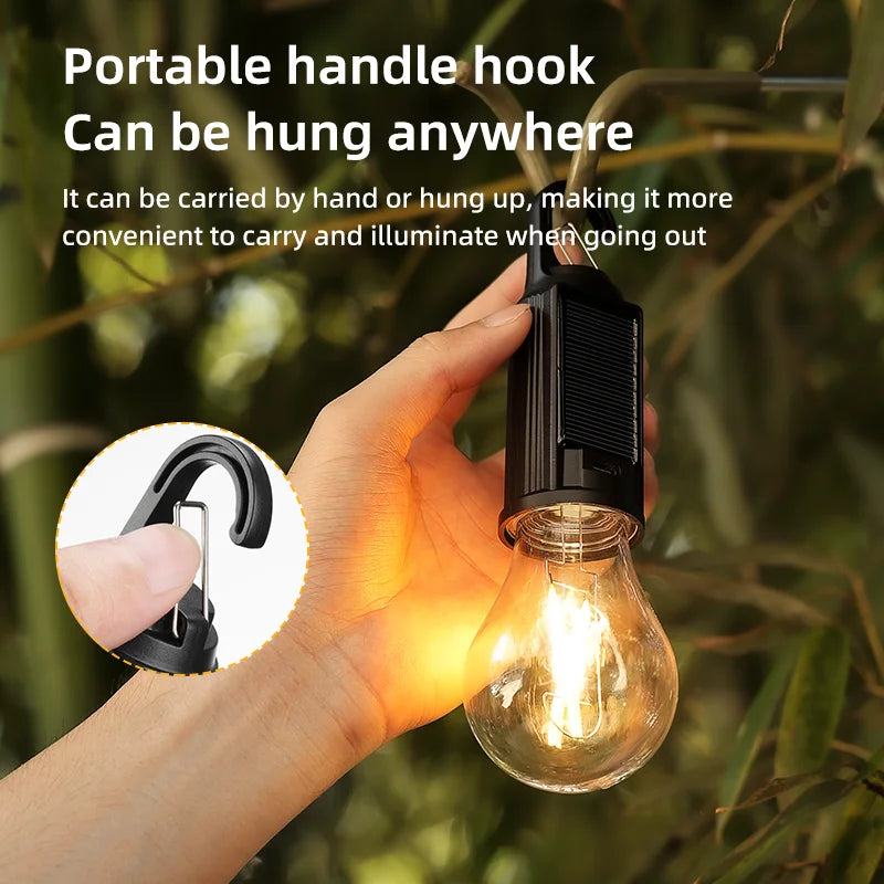 Rechargeable Solar LED Camping Lamp Waterproof & Portable