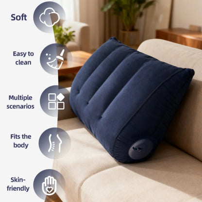 Triangular Inflatable Travel Pillow for Neck & Lumbar Support