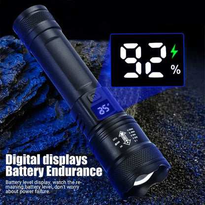 2000LM USB Rechargeable Tactical Flashlight for Camping