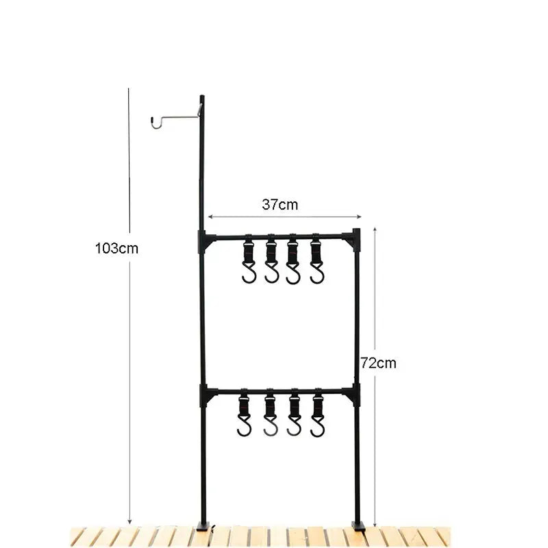 Camping Tableware Hanging Rack Space-Saving Organizer