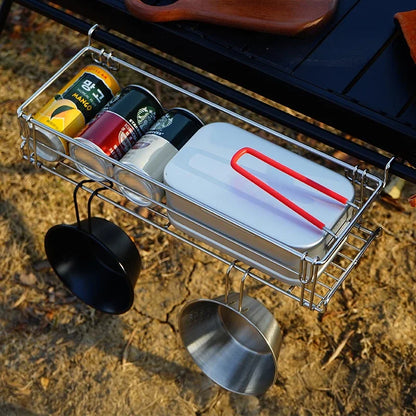 Camping Table Side Storage Rack Expand Cooking Space
