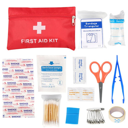 Compact First Aid Kit – 104Pcs Water-Resistant Case