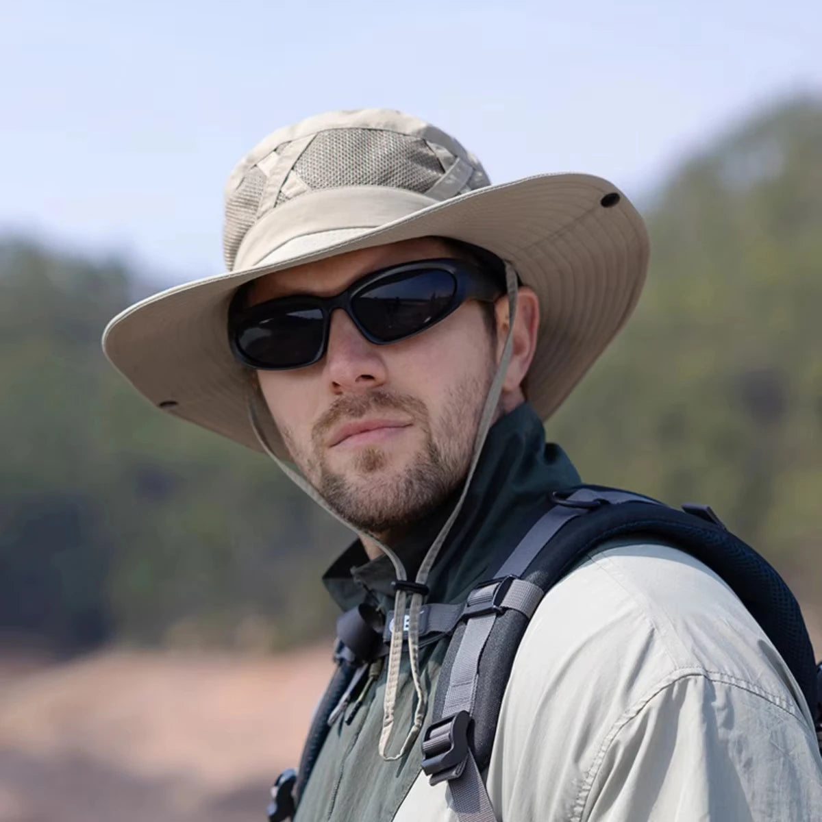 Wide Brim Outdoor Sun Hat – Breathable UV Protection