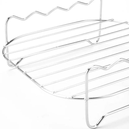 Outdoor Grill Set with Skewers & Stainless Steel Rack