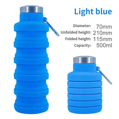 Collapsible BPA-Free Water Bottle Foldable for Hiking