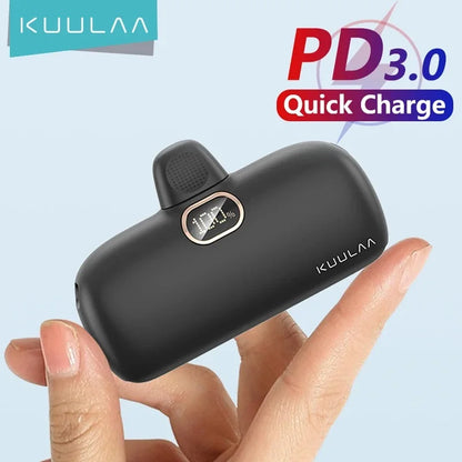 Mini Power Bank 5000mAh Fast Charging Pocket Size