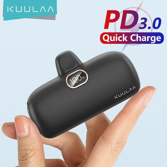 Mini Power Bank 5000mAh Fast Charging Pocket Size