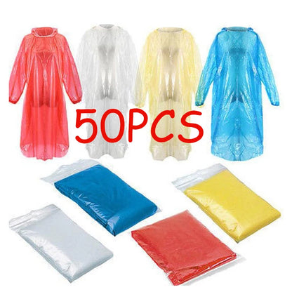 Disposable Rain Poncho Lightweight Emergency Protection