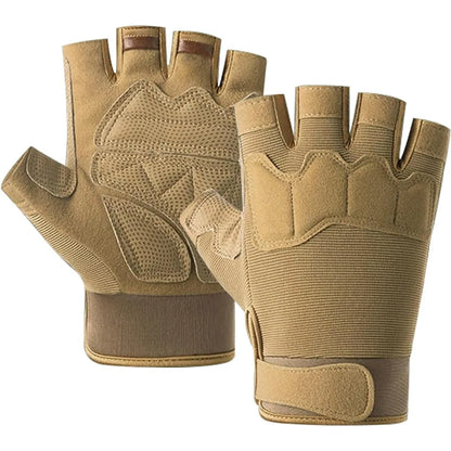 Fingerless Tactical Gloves Breathable Padded Grip
