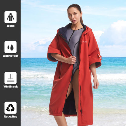 Waterproof Changing Poncho for Swimming & Outdoor Warmth