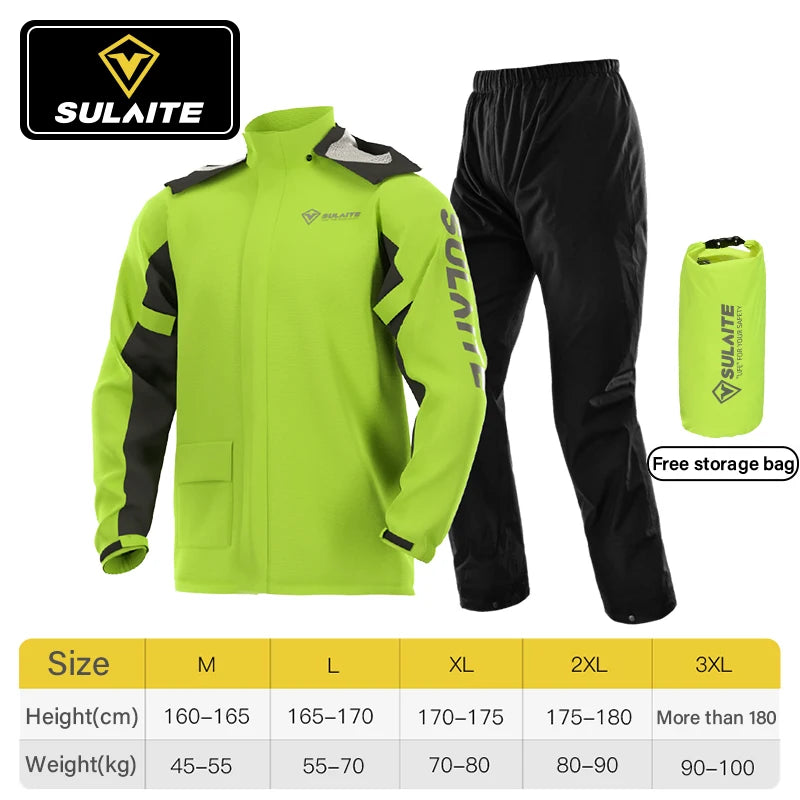 Waterproof Motorcycle Rain Suit for Full Weather Protection